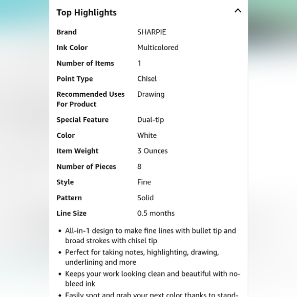 SHARPIE-S-NOTE DUO DUAL ENDED CREATIVE HIGHLIGHTERS (8PK ASSORTED) - Picture 6 of 6